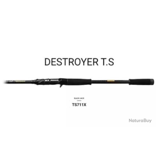 Canne casting  megabass Destroyer TS 711X BLACK JACK