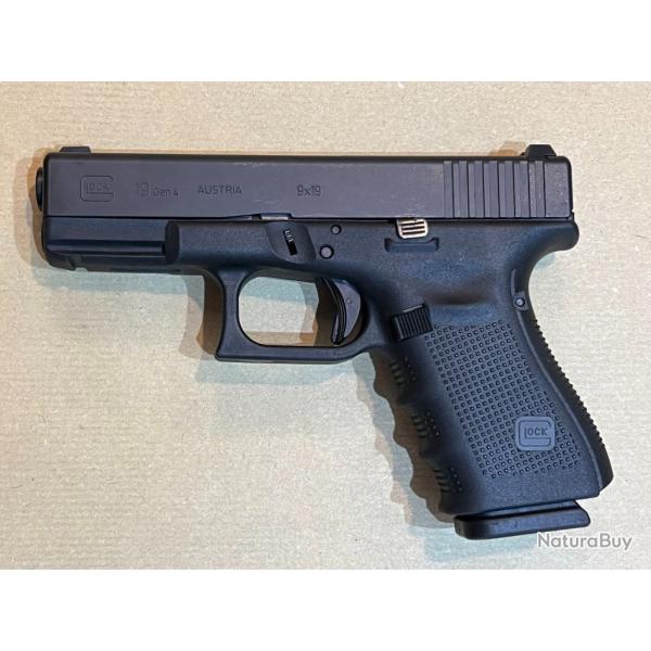 pistolet GLOCK 19 gen. 4 calibre 9 para
