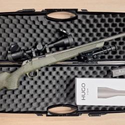 Pack CVA Rimfire XT 22LR + lunette Vector Optics Hugo 3-12x44 + Rds A-TEC + mallette