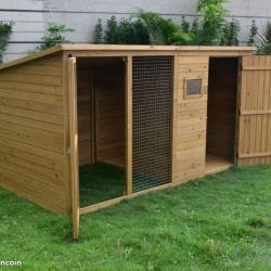 Niche XXL avec Enclos Abri Chien avec Plancher cielterre-commerce