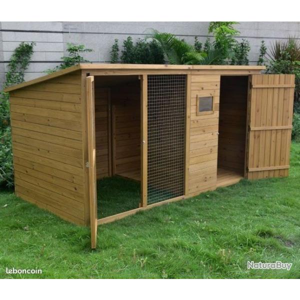 Niche XXL avec Enclos Abri Chien avec Plancher