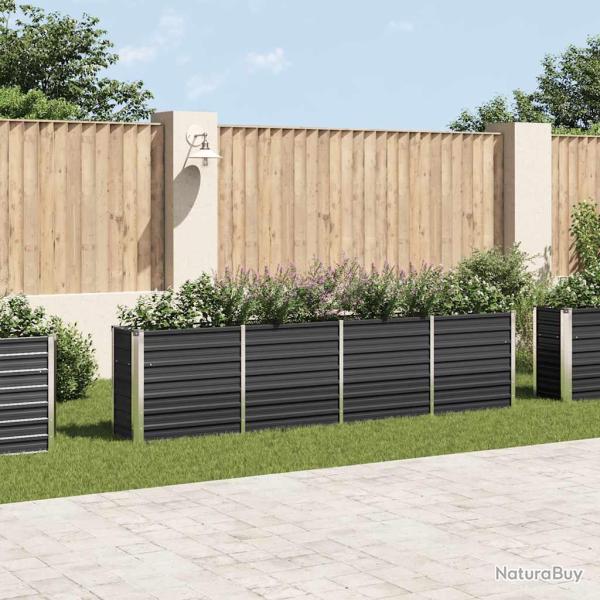 Jardini�re 320x40x77 cm Acier galvanis� Anthracite