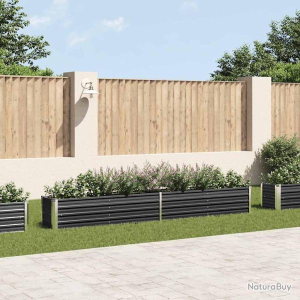 Lit sur�lev� de Acier galvanis� 320x40x45 cm Anthracite