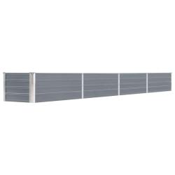Lit sur&eacute;lev&eacute; de Acier galvanis&eacute; 320x40x45 cm Gris