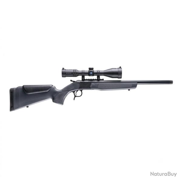 Pack carabine a un coup CVA SCOUT TD cal.222rem canon 51cm + lunette vector 3-12x56i
