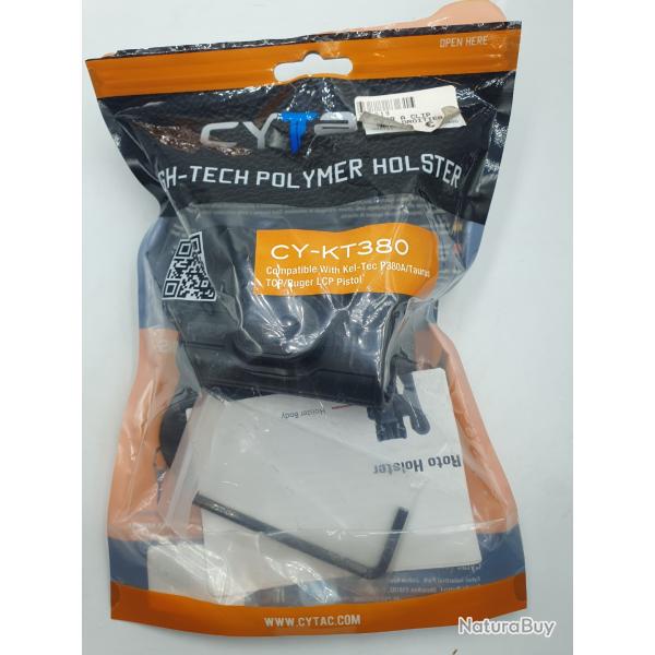 OP ACC - HOLSTER CYTAC POLYMERE CY-KT380 POUR KEL TEC P380A / TAURUS TCP / RUGER LCP