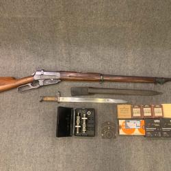 Winchester 1895 rifle contrat russe prise de guerre finlandaise (bien lire)