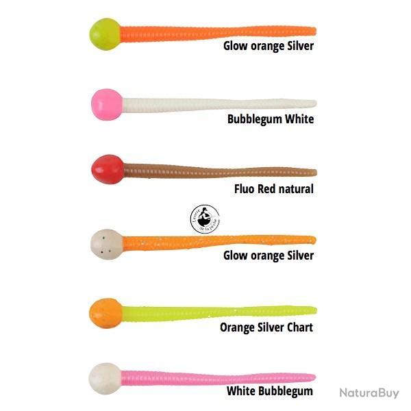 Leurre Berkley Powerbait Mice Tail 7,5cm Glow Orange Silver
