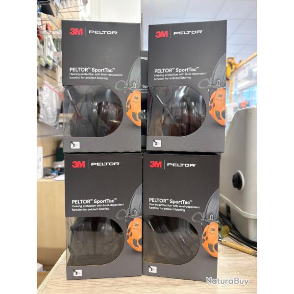 Casque 3M Peltor SPORTAC VERT/ORANGE