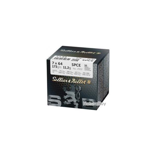 Munitions SELLIER & BELLOT cal.7x64 spce 173gr 11.2g par 150