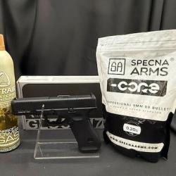 PACK PR&Ecirc;T A TIRER PISTOLET GLOCK 17 GEN5 MOS BBS 6MM GAZ