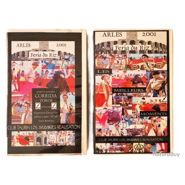 2 VHS -F�ria du riz -Corridas Arles 2001 - Tauromachie / Aficion / Provence