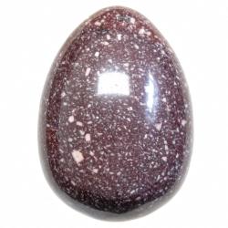 Oeuf en porphyre imp&eacute;rial rouge 4.8 cm