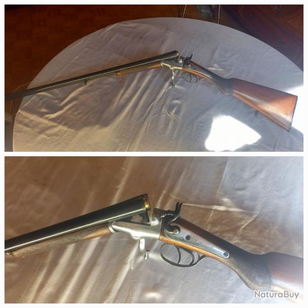 Beau fusil ancien percussion centrale cal :16/65 clef sous pontet