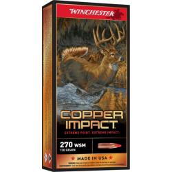 LOT DE 40 MUNITIONS WINCHESTER EXTREME POINT COPPER IMPACT CAL 270WSM  130GR