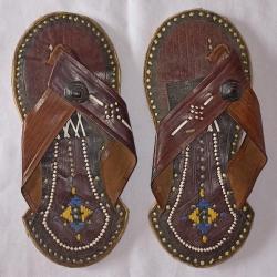 Sandales ethniques na&iuml;ls AEF Afrique Saharien vintage