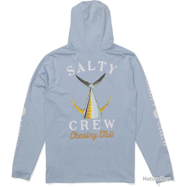 Tee shirt SALTY CREW Tailed hood sunshirt Blue fog L
