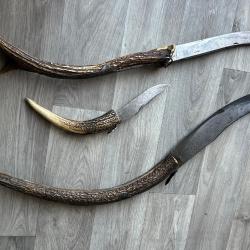 3  Couteaux au corne de cerf.