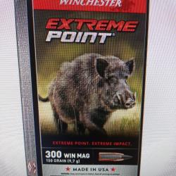 Winchester extr&ecirc;me point 300 win mag 150 grains 20 munitions
