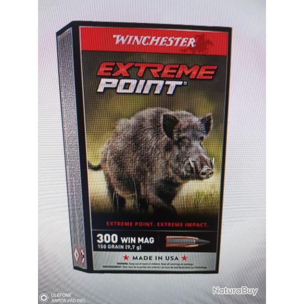 Winchester extr�me point 300 win mag 150 grains 20 munitions