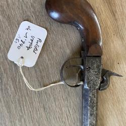 Pistolet de voyage de 1840 Canon octogonal fixe