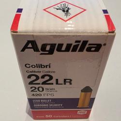 Munitions Aguila Colibri 22 LR boite de 50 NEUF