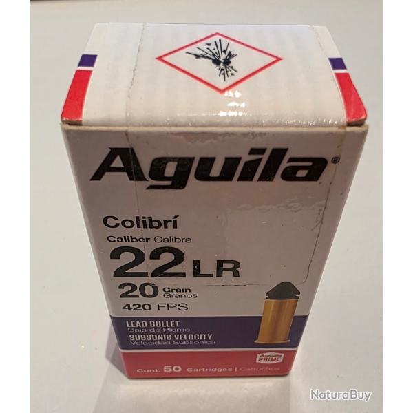 Munitions Aguila Colibri 22 LR boite de 50 NEUF