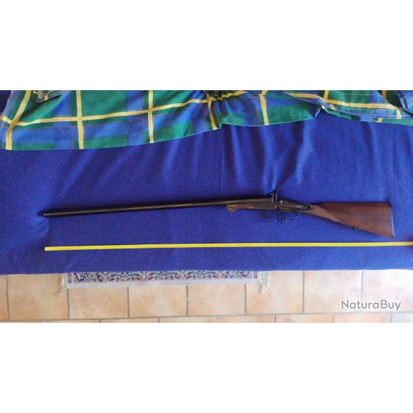 Fusil juxtapos� � percussion poudre noire st Etienne. Jaspage.