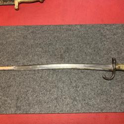 Baionnette-Sabre pour chassepot mod&egrave;le Aout 1868 de la Manufacture imp&eacute;rial de Tulle