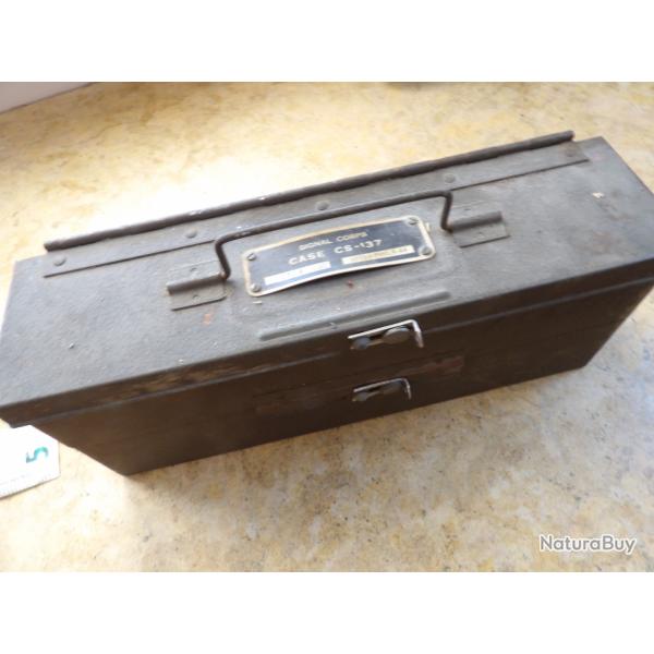 boite rangement quartz ampoule radio US army d�barquement ww2 seconde guerre transmission indochine