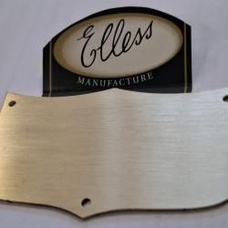 Plaque LAITON VIERGE pour Ecusson Troph&eacute;e &agrave; graver n&deg; 2 - 70x40*1mm - ELLESS France