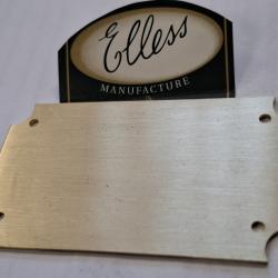 Plaque LAITON VIERGE pour Ecusson Troph&eacute;e &agrave; graver n&deg; 4 - 70x40*1mm - ELLESS France