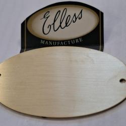 Plaque LAITON VIERGE pour Ecusson Troph&eacute;e &agrave; graver n&deg; 6 - 70x40*1mm - ELLESS France