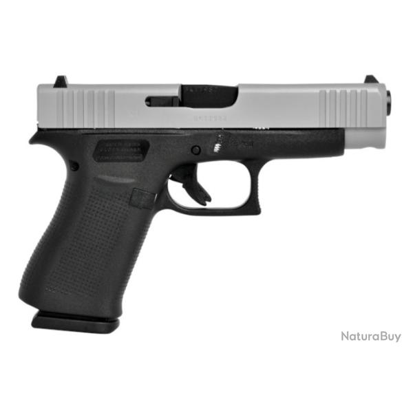 Pistolet Glock 48 Silver Slide - Cal. 9x19 - Silver / Noir