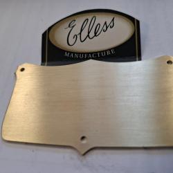 Plaque LAITON VIERGE pour Ecusson Troph&eacute;e &agrave; graver n&deg; 8 - 70x40*1mm - ELLESS France