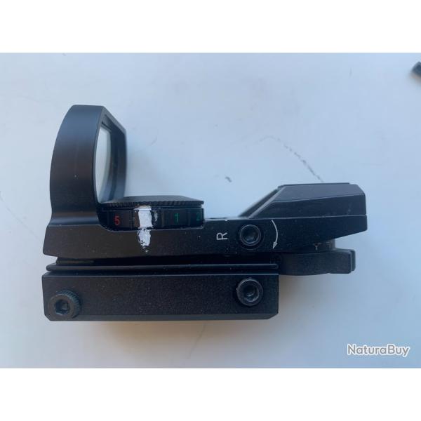 POINT ROUGE / VERT "ELECTRO DOT SIGHT" 4 r�ticules - embase 11 mm