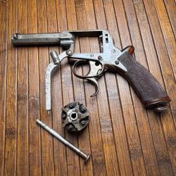 SUPERBE R&Eacute;VOLVER TRANTER-ADAMS DE LUXE MOD&Egrave;LE 1856 - CALIBRE 54 - DISTRIBU&Eacute; PAR LEFAURE &Agrave; PARIS