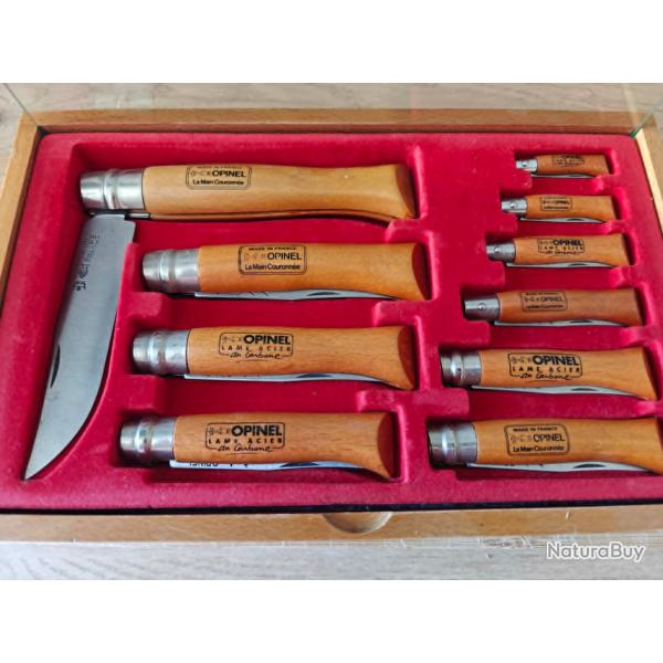Coffret de 10 couteaux Opinel collection 30ans en vitrine !! neuf