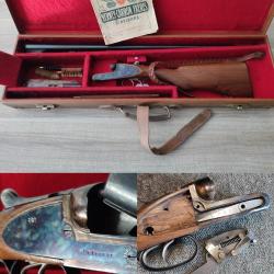 Magnifique ancien fusil juxtapos&eacute; &agrave; platines Verney Carron calibre 16 65 avec malette cat&eacute;gorie C1C