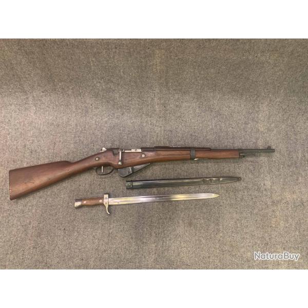 Mousqueton Berthier Mod�le 1892 modifi� M-16 calibre 8-438 Winchester
