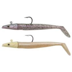 LEURRE SOUPLE ADAM'S LANCEEL 120MM (2PCS) SILVER MINNOW + PEARL WHITE