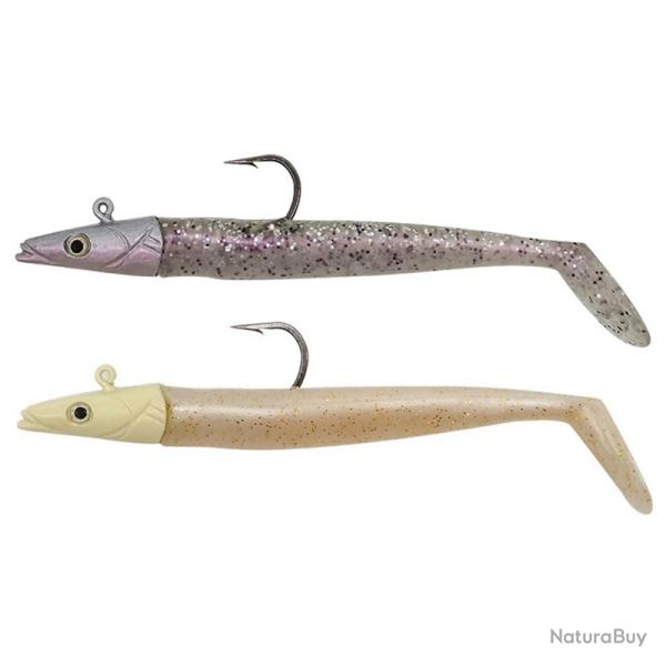 LEURRE SOUPLE ADAM'S LANCEEL 120MM (2PCS) SILVER MINNOW + PEARL WHITE