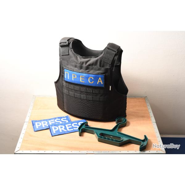 GIlet Pare balle PRESSE PRESS NIJ IV Armes de guerres utilis� en Ukraine Journaliste Photographe