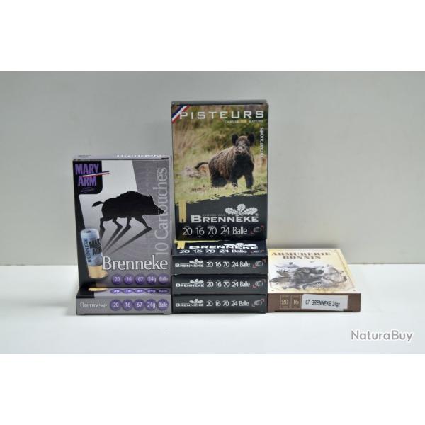Lot de 7 boites de cartouches Mary Arm brenneke - Cal 20