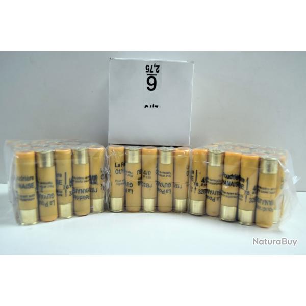 Lot de 4 boites de cartouches Mary Arm 32 BJ plomb n�4/0 - Cal 20
