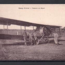 Carte Postale - Camp d'Avor - Salmson au d&eacute;part -N&deg;8378