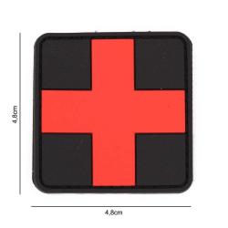 Patch 3D PVC Croix / Medic (101 Inc) Noir