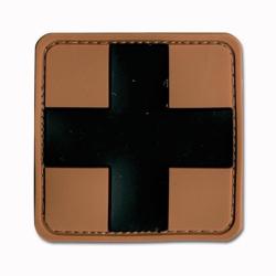 Patch 3D PVC Croix / Medic (101 Inc) Marron