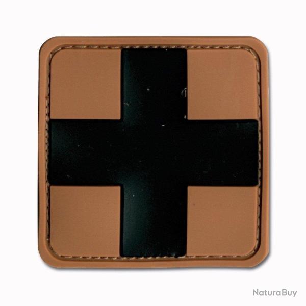 Patch 3D PVC Croix / Medic (101 Inc) Marron