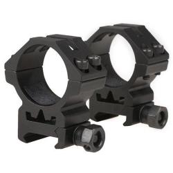 Anneau 30mm Bas (Set 2pcs) Noir (Theta Optics)